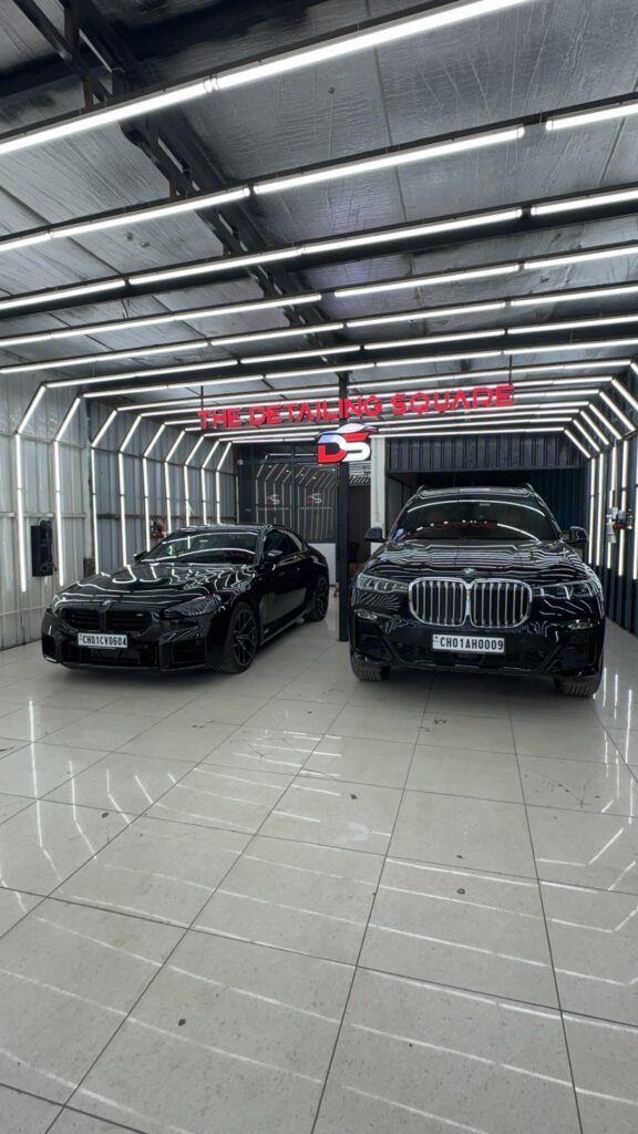 Professionally detailed car showcasing high-gloss paint finish