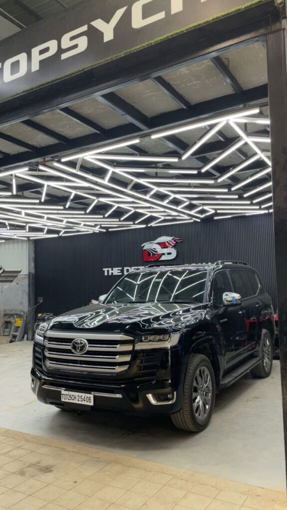 Paint protection film applied on car panels at The Detailing Square detailing studio.