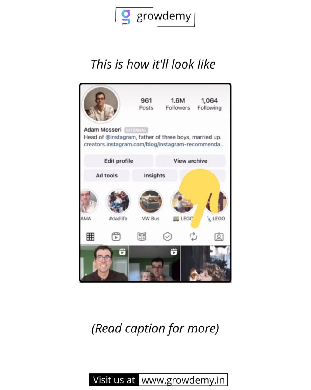 Instagram post from adcreator.ai. This post is in position 1.