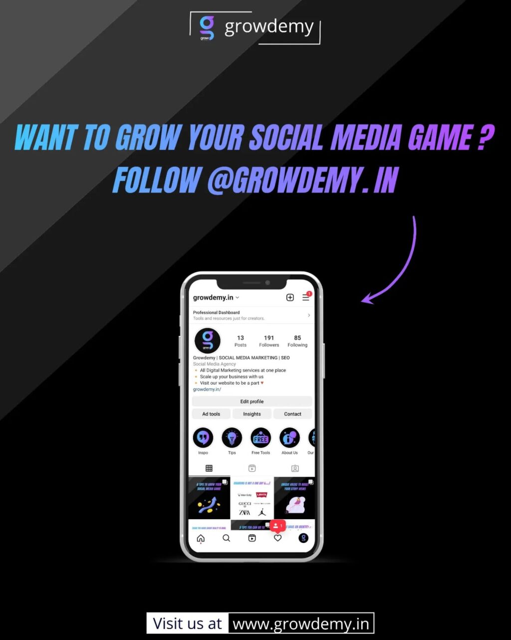 Instagram post from adcreator.ai. This post is in position 9.