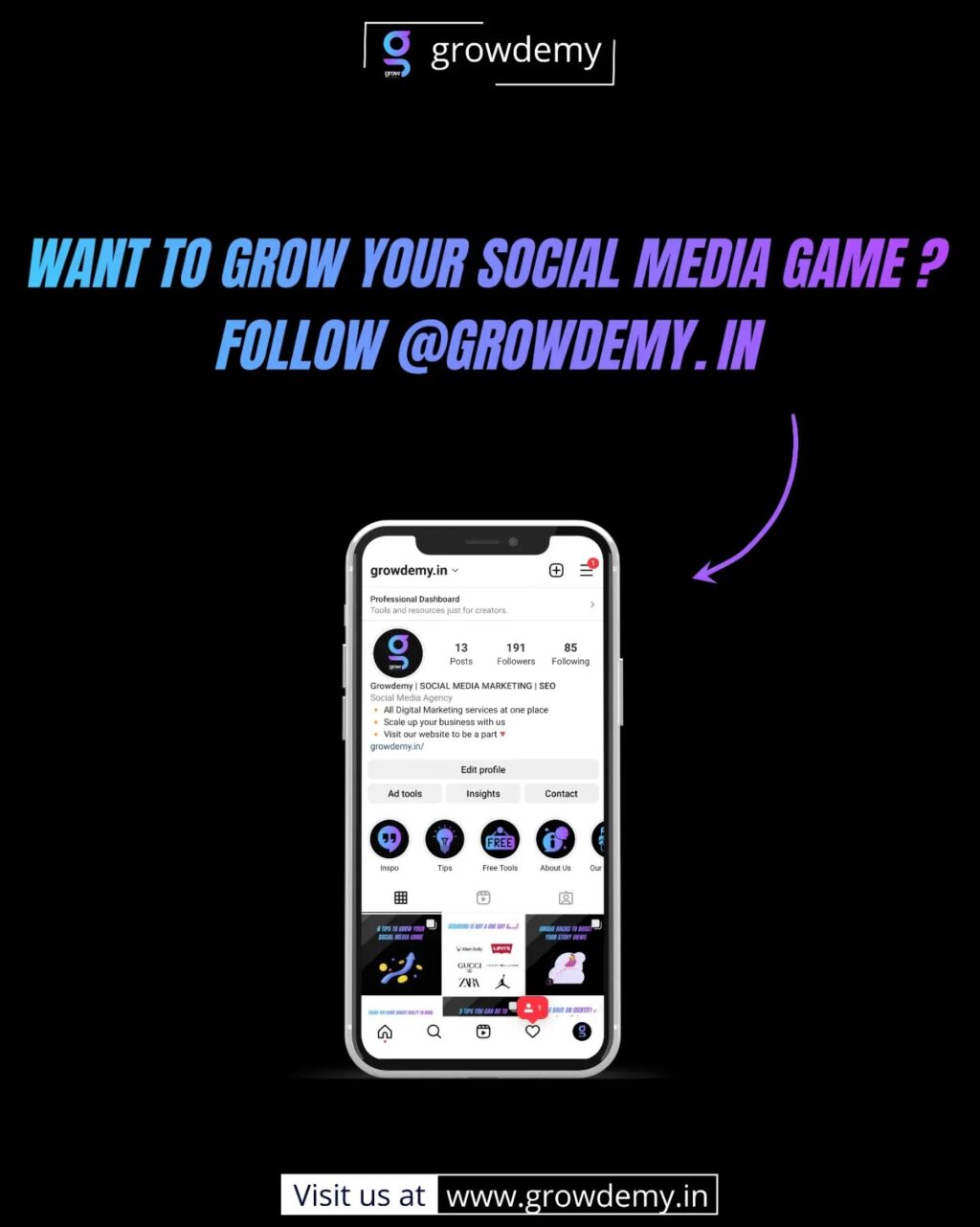 Instagram post from adcreator.ai. This post is in position 8.